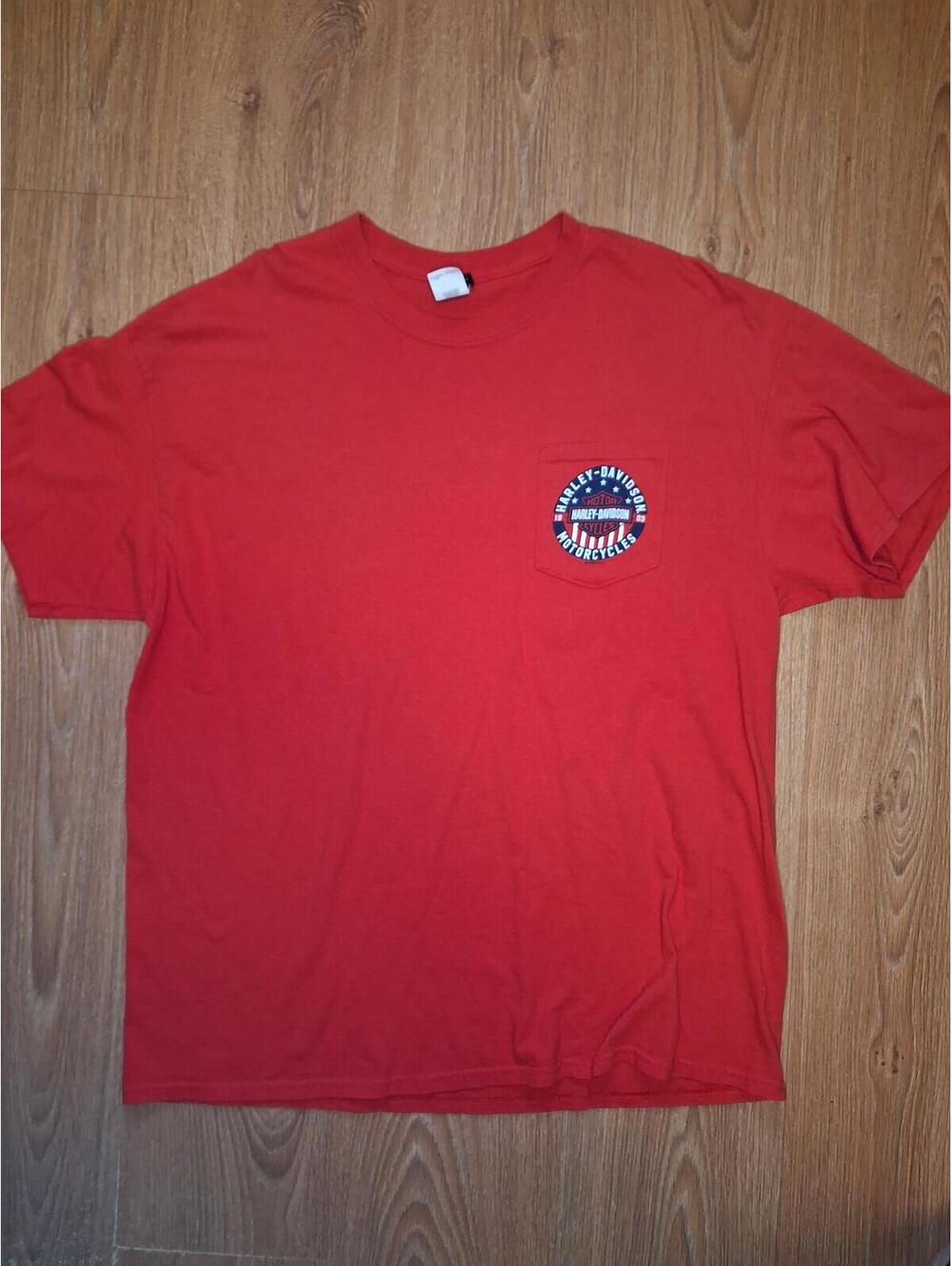 Harley Davidson Motorcycles T Shirt XL Red Cotton Key West